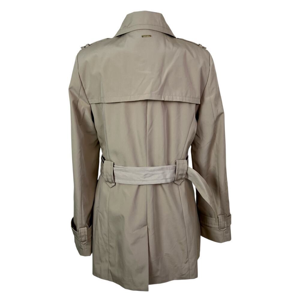 Calvin Klein Classic Khaki Waterproof Double Breasted Trench Coat Belted Fitted - Picture 7 of 16